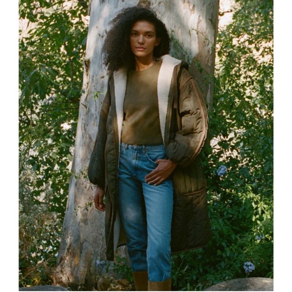 NWT Doen Coat, Dell long coat in Olive Grove, size XS. - Picture 3 of 11